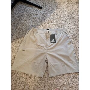 Seramy Mens Performance Shorts Tan Khaki Golf Hiking Casual Size XL NWT